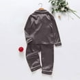thumbnail image 6 of Pxiakgy 2025 Family Satin Christmas Pajamas Sets Solid Silk Xmas Pjs Matching Sets Soft Sleepwear for Mens Womens Adults Kids Christmas Satin Pajamas for Family 2 Piece Grey Baby Size:3-6Months, 6 of 6
