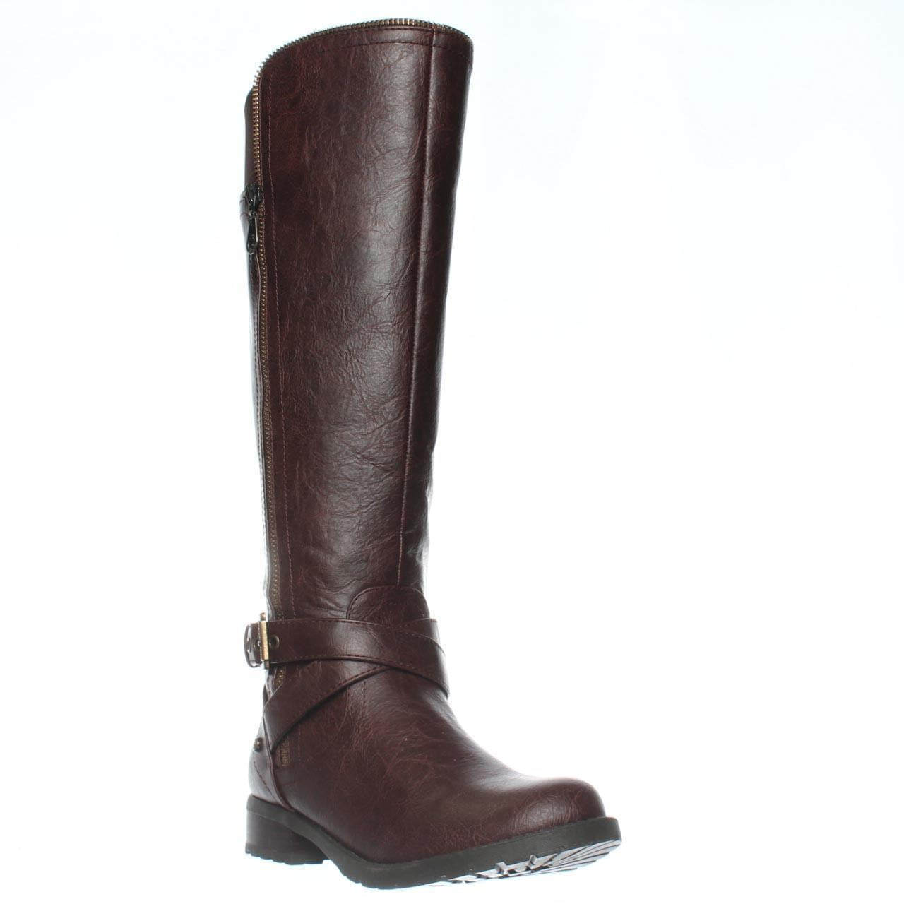 Womens G by Guess Halsey KneeHigh Riding Boots Dark Brown