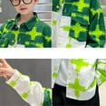 thumbnail image 6 of Kid Boys Jeans Coats Green Fashion Printed Denim Jackets 4 5 6 7 8 9 10 11 12 13Years Toddler Boy Children Clothing Autumn Shirt, 6 of 6