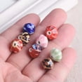 thumbnail image 4 of U8MO 5pcs 12mm Bicone Shape Handmade Flambed Ceramic Porcelain Loose Beads Lot-Navy Blue, 4 of 4