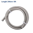 thumbnail image 5 of Unique Bargains 8ft 4AN Fuel Hose AN4 Universal Car Braided Stainless Steel CPE Oil Fuel Gas Line Hose Silver Tone, 5 of 7