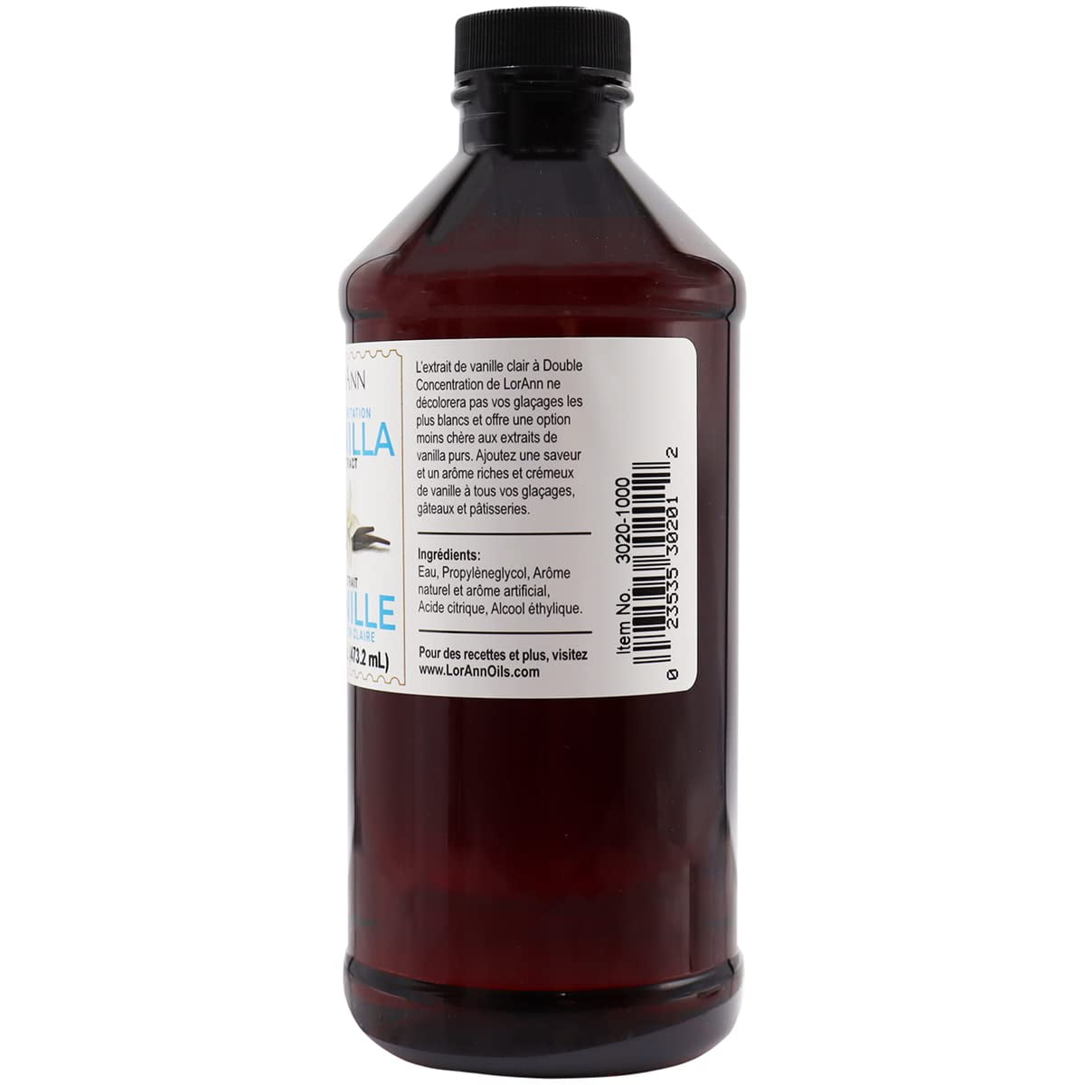 LorAnn Oils Double-Strength Clear Artificial Vanilla Extract, 16 Ounce