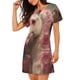 thumbnail image 2 of Easygdp Haired White Horse Camisón de manga corta para mujer, informal, estampado, 2 of 6