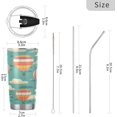 thumbnail image 3 of SKYSONIC Hot Air Balloon Tumbler Stainless Steel Double Wall Vacuum Reusable Insulated Mug with Straw and Built-in Coaste for Cold and Hot Beverages, 12oz, 3 of 7