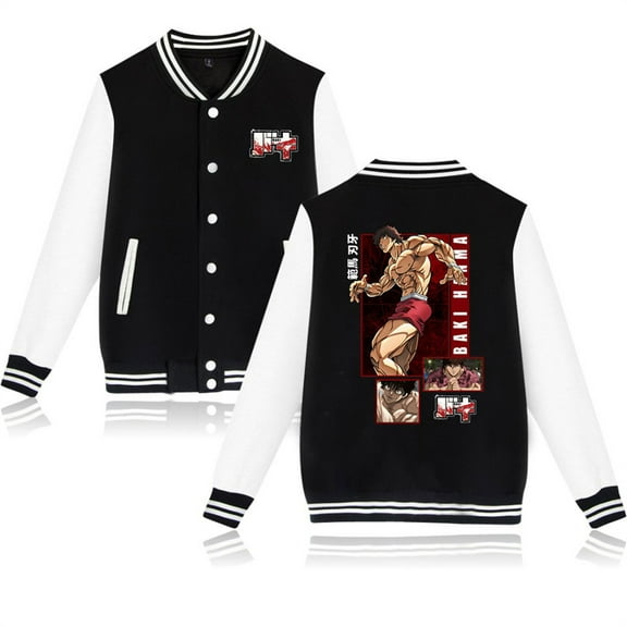 Baki Hanma Baseball Jacket Harajuku Baseball Uniform Streetwear Jackets Longsleeve