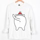 thumbnail image 1 of Sudadera navideña para mujer, suéter de otoño con animales de dibujos animados, regalo para amantes de los gatos, sudaderas con capucha informales de moda navideña, ropa para niñas, 1 of 5