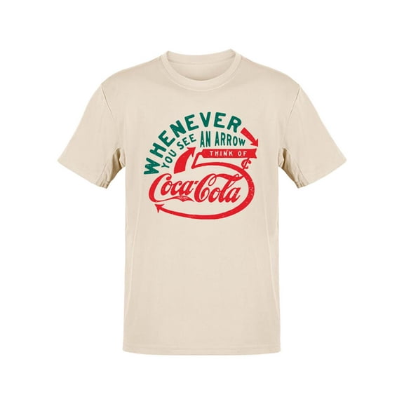 Officially Licensed Coca-Cola Vintage Arrow Logo Design Men's T-shirt