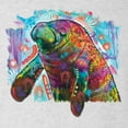 thumbnail image 6 of Wild Bobby Rainbow Painted Manatee Dean Russo Design Animal Lover Women Tri-Blend Racerback Tank Top, Heather White, Medium, 6 of 6