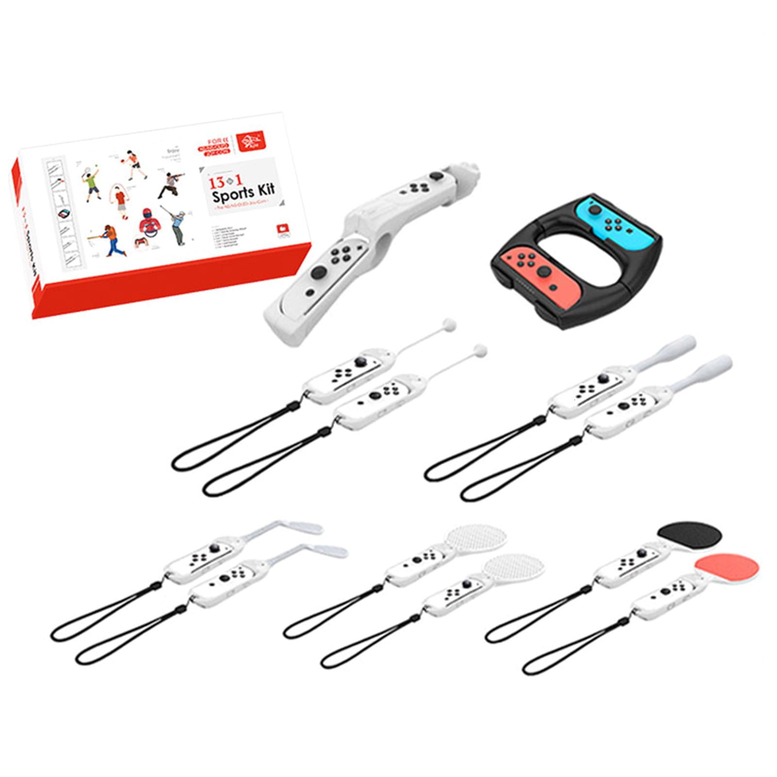 13 in 1 Game Accessories Include Table Tennis Paddle Grip for Switch/Switch OLED