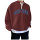 thumbnail image 2 of Gibobby Sudaderas sin gorro hombre Sudaderas Hombre Felpa Stretch Cuello Redondo(Rojo,M), 2 of 5