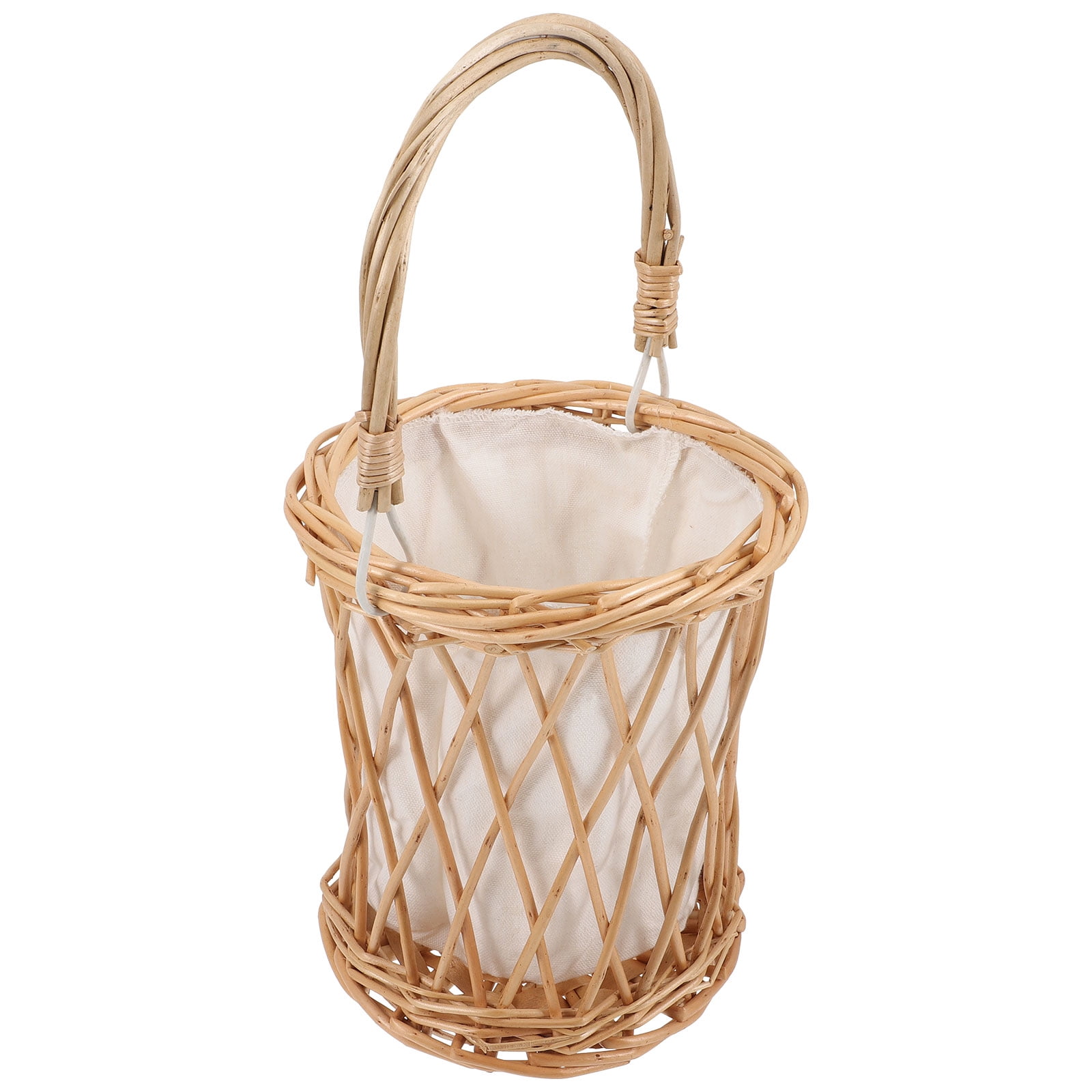 WRISTBIQUE Woven Floral Basket Natural Color Fruit and Vegetable Storage 1Set