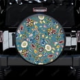 thumbnail image 2 of Beautiful Gentle Botanical Flowers Polyester Universal Spare Wheel Tire Cover Wheel Covers for Trailer RV SUV Truck Camper, 2 of 5