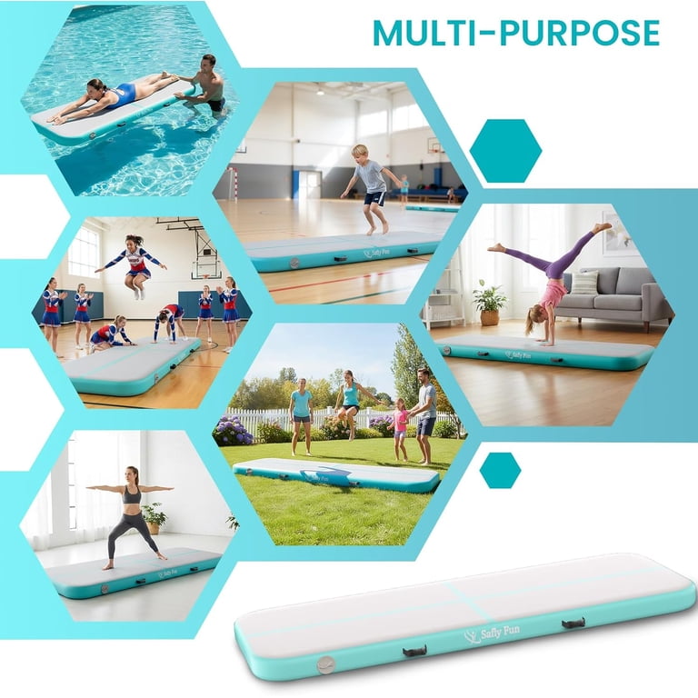 Inflatable Gymnastics Mat 6.6/10ft Air Tumble Track Training Mat