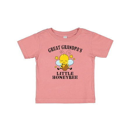 

Inktastic Cute Bee Great Grandpa s Little Honeybee with Stars Gift Baby Boy or Baby Girl T-Shirt
