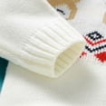 thumbnail image 5 of White Casual Round Neck Long Sleeve Knit Newborn Infant Boys Girls Christmas Reindeer Pattern Sweaters Pullovers Toddler Jumpers, 5 of 5