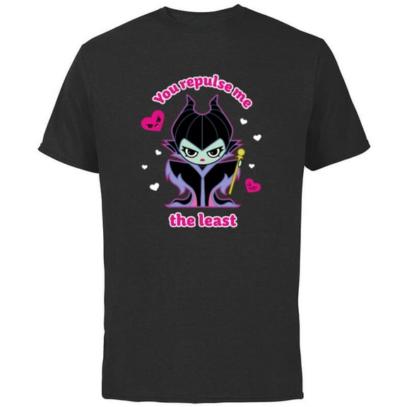 Disney Villains Maleficent You Repulse Me the Least - Short Sleeve Cotton T-Shirt for Adults - Customized-Charcoal