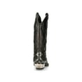 thumbnail image 6 of NEW ROCK M-7921-S3 SILVER FLAME BOOTS Black Leather Heavy Biker Western Cowboy 46, 6 of 6