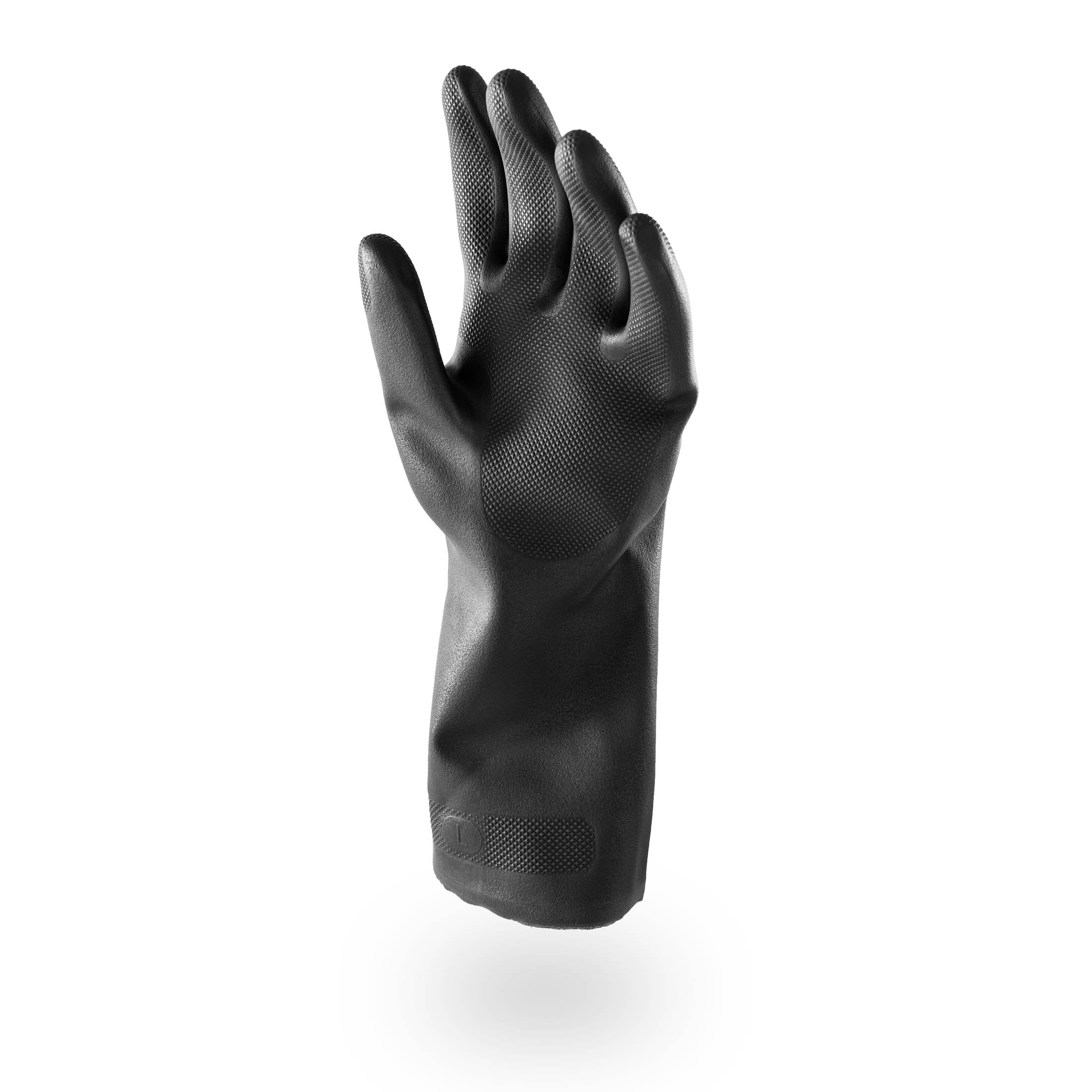 Libman Black Industrial Grade Rubber Blended Reusable Gloves