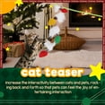 thumbnail image 3 of All For Paws Happy Holiday Christmas Cat Toy Gift Set? Includes Anxiety Relief Lick Mat, Cat Food Dispenser, Plush Kicker Toy & Cat Wand, 3 of 8