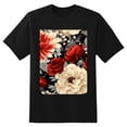 thumbnail image 2 of Plus Size Shirt for Women Black Tops for Women Short Sleeves Shirt for Women Flower15 T Shirt Crewneck Shirt for Women 5XL, 2 of 5