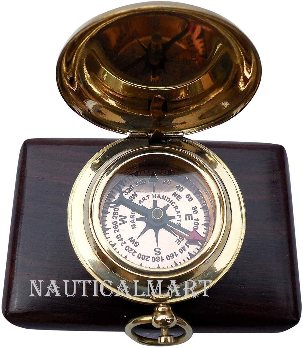 Go Confidently......Antique Brass Compass Handmade Working Compass Marine Gift 