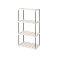 thumbnail image 1 of Fesfesfes 4-Tier Ventilated Shelf Organizer,Adjustable Home Storage Rack for Basement, Closet, Garage (Easy Assembly White Design) Beige, 1 of 5