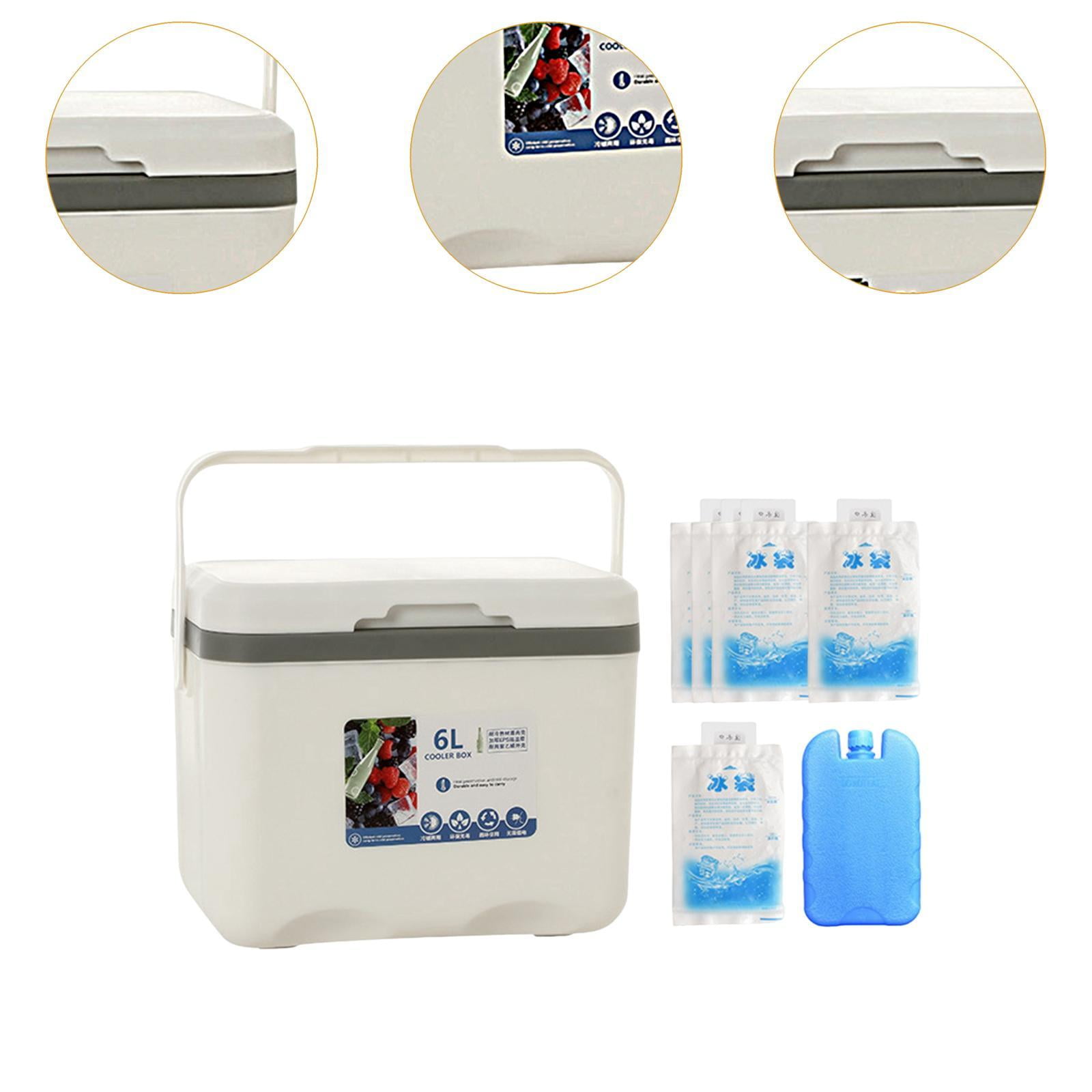 GARENDE Camp with Ice Pack Personal Cold Case for Hiking Fishing Barbecue White