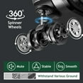 thumbnail image 5 of Zimtown 3 Piece Nested Spinner Suitcase Luggage Set With TSA Lock Gray, 5 of 13