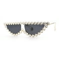 thumbnail image 2 of Large Rhinestone Show Sign Expose Lens Cat Eye Sunglasses Gold Black, 2 of 4