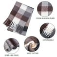 thumbnail image 3 of KOITHOT Winter Womens Scarf, Big Coloured Checked Soft Thick Warm Scarves Milk Chocolate, 3 of 6