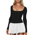 thumbnail image 1 of Vestido de Manga Corta para las Mujeres, Color Sólido Encaje Hasta Cintura Retracta Satén Tenedor Dividido, Cuello Redondo Midi, 1 of 8