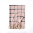 thumbnail image 3 of beishanbush Scarf Women's Autumn and Winter Colorful Plaid Shawl Thickening Warm Fringe Scarf Scarf Pink, 3 of 8