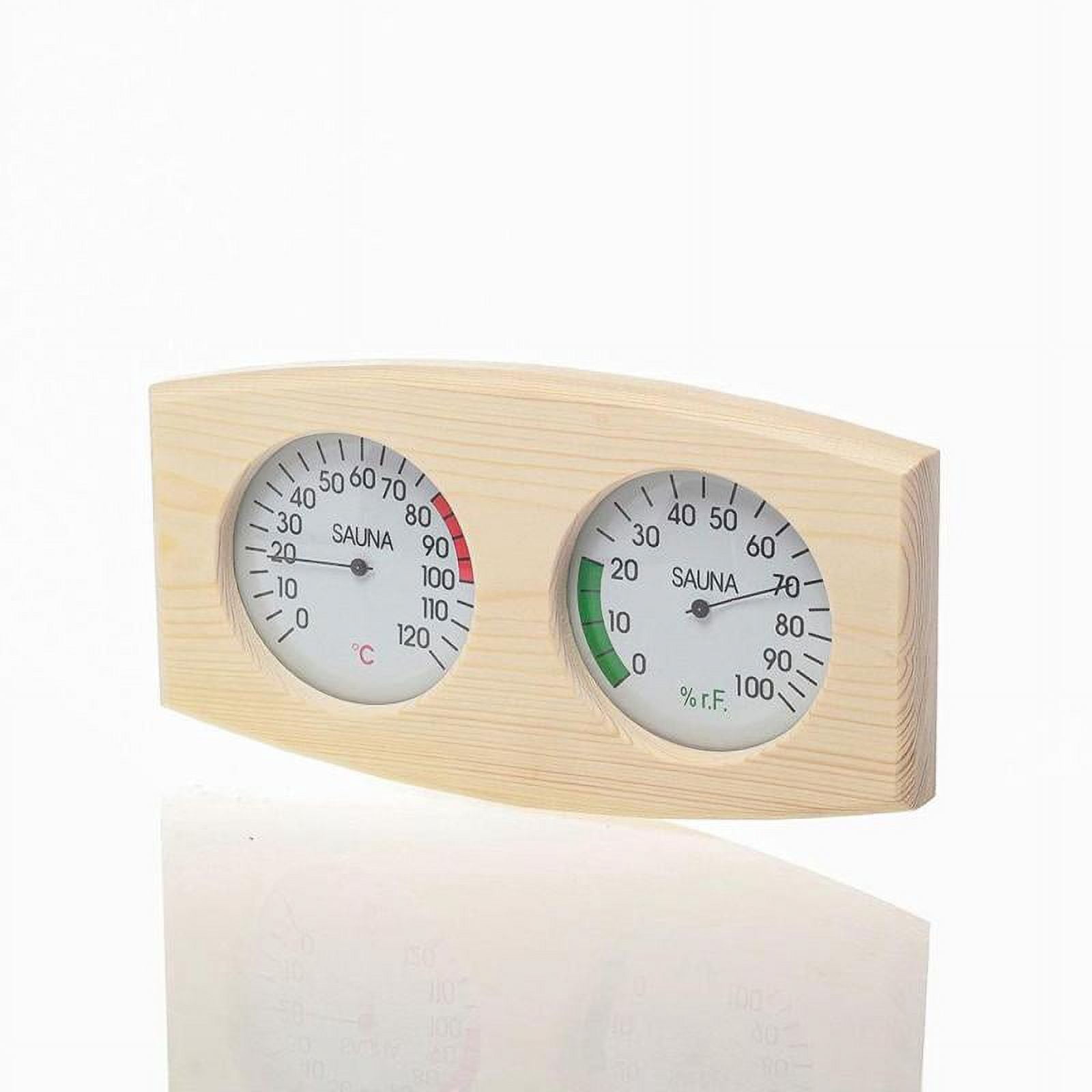 Sauna Thermometer&Hygrometer 2 in 1 Wood Hygrothermograph Sauna Room Accessories