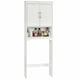 thumbnail image 1 of Costway Mueble salva espacio arriba del inodoro, organizador baño con 3 repisas, estante baño con repisa interna regulable repisa abierta y doble puertas (blanco), 1 of 5