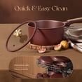 thumbnail image 6 of Carote 3QT Ceramic Nonstick Saucepan with Lid, Induction Compatible, Easy to Clean, Burgundy Red, 6 of 8