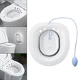 thumbnail image 3 of Baño de asiento Asiento de inodoro Hemorroides pospto con tratamiento Flusher Baño universal Baño de asiento pa mujeres embazadas Ancianos - Gris+Enjuague Sunnimix Bañera de asiento para inodoro, 3 of 8