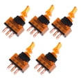 thumbnail image 2 of LOVIVER Grande Performance 5Pcs A Mené On / Off Commutateur à Bascule SPST avec Couvercle 12V 20A - Orange, comme Décrit, 2 of 8
