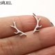 thumbnail image 1 of SMJEL lindo Animal ciervo Stud pendientes pequeño hombre de jengibre pendientes de copo de nieve para niñas joyería de Navidad de acero inoxidable Brincos, 1 of 2