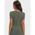 thumbnail image 5 of Women's Basic Solid Active Soft Short Sleeve Crew Neck Top T-Shirts, 5 of 6
