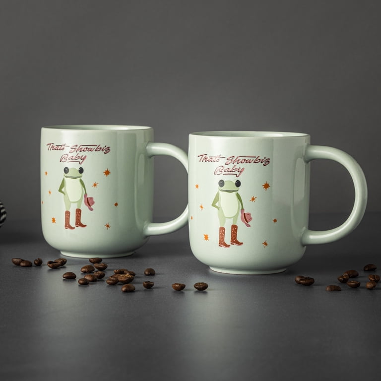 Thyme & Table 2 Pack That's Showbiz Baby Frog in Boots Mugs 16.2