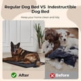 thumbnail image 4 of Chew Proof Dog Crate Pad - Indestructible Durable Dog Bed for Aggressive Chewers, Machine Washable & Waterproof Indoor Outdoor Tough Kennel Pad for Large Dogs (Large (28"x41")), 4 of 6