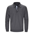 thumbnail image 4 of Entyinea Mens Polo Shirts with Pocket Moisture Wicking Long Sleeve Polo Shirts Quick Dry Golf Polos for Men 3XL GY2, 4 of 5