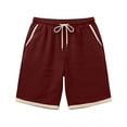 thumbnail image 6 of cfhntfmh Men's Linen Casual Shorts Elastic Waist Drawstring Summer Beach Vacation Yoga Shorts with Pockets Golf Shorts for Outdoor, 6 of 7
