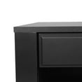 thumbnail image 4 of Noble House Bellic Faux Wood Nightstands with Drawer, Set of 2, Black, 4 of 8