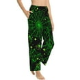 thumbnail image 2 of Kll Womens Green Bright Web With Spiders Print Pajama Pants Soft Pajama Bottoms For Women Cozy Lounge Pants, 2 of 9