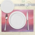 thumbnail image 3 of Ambesonne Coral Place Mats Set of 4, Vanilla Sky, Standard Size, Pale Pink Coral Lilac, 3 of 6