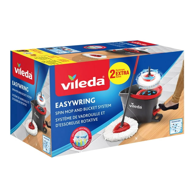 Vileda EasyWring Balai à Ressort et Système de Godet