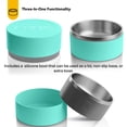 thumbnail image 2 of RTIC 3-in-1 Dog Bowl, Small, Stainless Steel Insulated Bowl, Silicone Lid, Graphite & Sea Glass, 2 of 7
