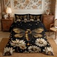 thumbnail image 2 of Manfei Daisy Bee Queen Comforter Set 3 Pieces,Starry Sky Comforter Sets Queen,1 Comforter and 2 Pillowcases,Reversible, 2 of 6