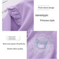 thumbnail image 4 of Anime Sanrioed Girl Long Sleeved T-Shirt Kuromi Melody Cinnamoroll Korean Style Spring Cute Kawaii Kids Clothing Pullover Tops, 4 of 5